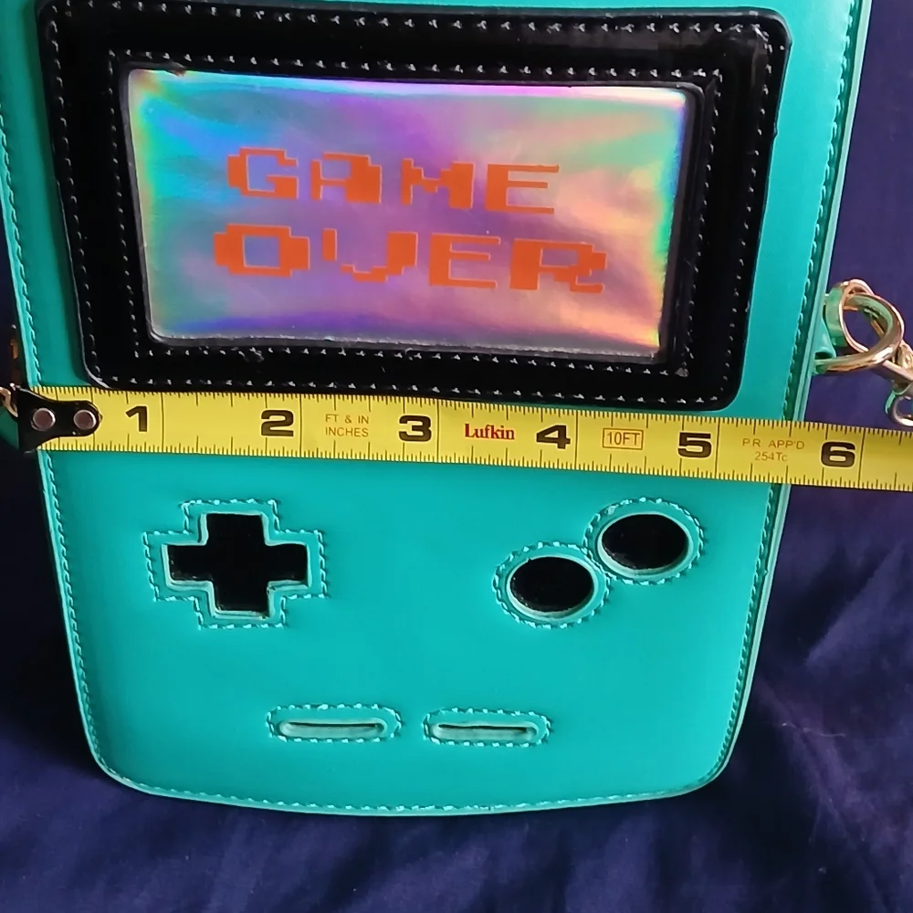 Teal Gameboy Console Crossbody Bag